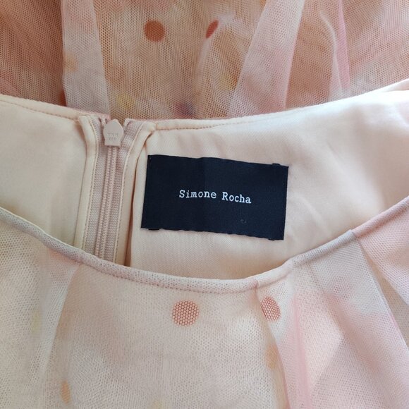 Simone Rocha SS16 Kimono Pink Floral Sheer Tulle Full Knee-length Skirt 6 10 S - Picture 9 of 10